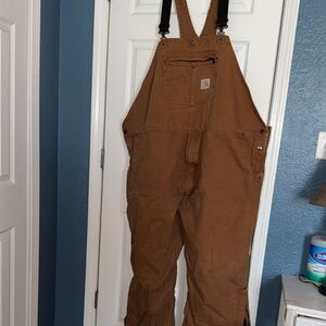 Carhartt Men’s Brown/Tan Work Bibs